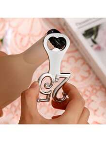 1个不锈钢双色开瓶器，25周年纪念礼盒包装，适合家庭使用、主题派对礼品 - 彩色 - 查看 6