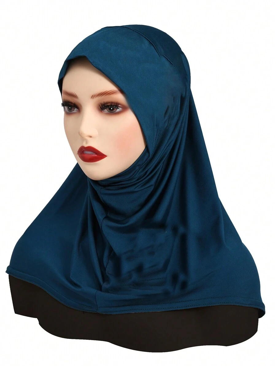 Mũ trùm đầu Hijab co giãn tức thời - Mềm mại, thoáng khí, che phủ toàn bộ đầu và cổ, chống nắng, thiết kế chui đầu dễ dàng - Nhiều màu - Xem 1