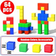 Magnetic Blocks For Boys Girls, Big Size And Small Magnetic Cube Sensory Gift, Preschool Educational Building Blocks Set, Christmas, Halloween Gifts, Random Color