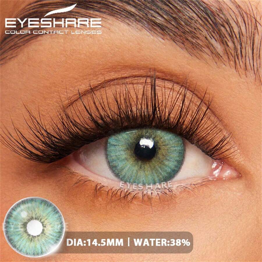 Eyeshare 1 Paar bunte Kontaktlinsen für Augen, Mode Blaue Augen Kontakte, kosmetische Grüne