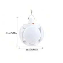 1 件便携式户外旅行照明 LED 灯，可折叠太阳能足球形灯，TYPE-C 夜光运动腕带，探照灯，野营手电筒，户外停电应急灯，家用灯，夜间照明 - 彩色 - 查看 3