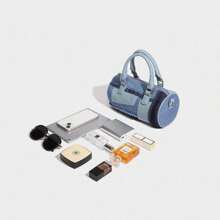 Denim Tote Bag For Women, Patchwork Pattern Casual Shoulder Bags, Large Capacity Crossbody Bag, Shoulder Bags For Work Travel Daily Matching With Long Shoulder Strap