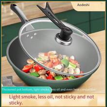 Chảo/Nồi chiên/Nồi xào dung tích lớn 30/28cm, thích hợp dùng cho bếp gas/bếp điện - màu xanh lá - Xem 1