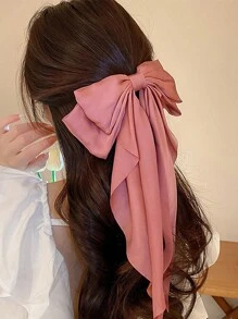Bộ 6 kẹp tóc nơ lớn, kẹp tóc trang trí hình bướm thanh lịch, thời trang kèm ruy băng dài dùng cho tiệc tùng, khiêu vũ, mặc hàng ngày - Nhiều màu - Xem 2