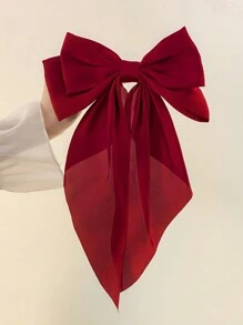 Bộ 6 kẹp tóc nơ lớn, kẹp tóc trang trí hình bướm thanh lịch, thời trang kèm ruy băng dài dùng cho tiệc tùng, khiêu vũ, mặc hàng ngày - Nhiều màu - Xem 4