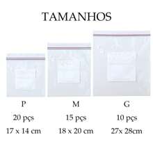 Chic & Fun Saco Embalagem Zip Lock Transparente Multiuso P M G - P - Visão 5