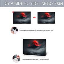 1 Juego de cubierta protectora autoadhesiva removible, resistente a arañazos y con diseño impreso, adecuada para portátiles de 15.6-16 pulgadas, incluidos Apple, Asus, Acer, Compaq