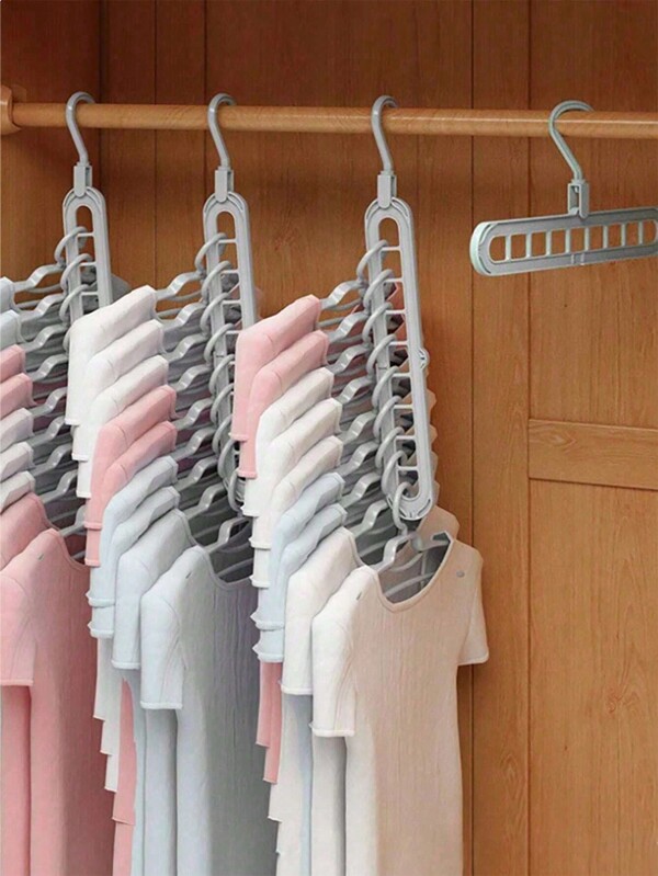 Cabide de 9 furos pode girar, guarda-roupa, roupas, cabide empilhável, cabide de armazenamento de guarda-roupa, cabide dobrável, cabide de guarda-roupa, suporte de armazenamento, suporte de armazenamento de guarda-roupa multifuncional, adequado para famílias e dormitórios, decorações, decoração de festival, decoração de quarto, decoração de casa, decoração de quarto, vestido, calças, sapatos, jeans, botas, saia, primavera, minimalista, verão, tops