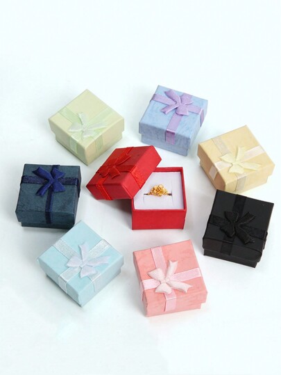 1/8/24 unidades Cajas de regalo para joyería, caja de almacenamiento de joyas, caja de almacenamiento para anillos, collares, pulseras, pendientes Cajas de regalo pequeñas de cartón para Navidad, cumpleaños, aniversarios, Día de San Valentín, Día de la Madre