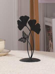 1 件铁艺奢华银杏叶装饰品，适合客厅或入口处的最佳礼物 - 金色 - 查看 19