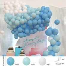 150 个心形乳胶气球套装，10 英寸红色/绿色/蓝色/黑色乳胶气球套装，适用于节日庆祝、派对、情人节、生日、订婚、结婚周年纪念装饰和照片背景 - 彩色 - 查看 9