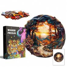 Xếp hình gỗ hình con đường quanh co 3D, Xếp hình hộp liền mạch dày và bền, Đồ chơi xếp hình bằng gỗ hình dạng bất đối xứng, Quà tặng nhận thức độc đáo cho trẻ em, Nghệ thuật trang trí, Quà tặng sinh nhật, ngày lễ, Giáng sinh, Halloween tinh tế - Nhiều màu - Xem 9