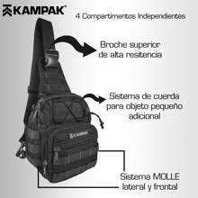 Pechera Multiusos Kampak KR07 Táctica Compacta de Gran Capacidad Multicompartimentos - Negro - Ver 4