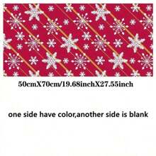 17"X600" Roll Of Reindeer & Snowflake Reversible Gift Wrapping Paper With Stickers, Suitable For Teens & Family Gifts, Christmas