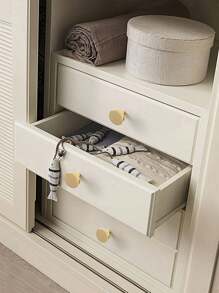 4pcs/1pc Aluminum Alloy Round Single Hole Pull Handle Screws, Free Golden Cabinet Drawer Wardrobe Door Knobs, Simple Black Furniture Hardware Pulls