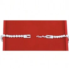 S925 Silver Riviera Bracelet With Crystal Zirconia - 銀色 - 查看 5