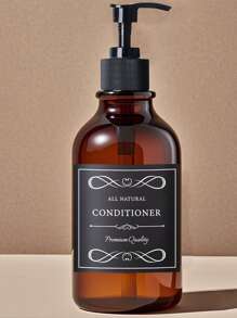 WCIC زجاجات قابلة لإعادة التعبئة ومتعددة الوظائف، موزع شامبو ومنعم قابل للتركيب بالحفر للتثبيت على الحائط - 17 أونصة، 500 مل، زجاجات صابون الاستحمام مع ملصقات سوداء - موزعات غسول الجسم سهلة إعادة التعبئة لترقية ديكور الحمام بسرعة، عودة إلى المدرسة