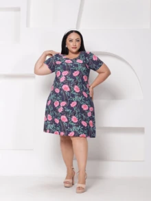 Two Plus Size Printed Women's Dresses - NHIỀU - Xem 7