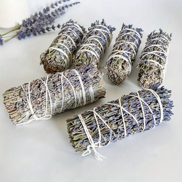 1/3 Stück weißer Salbei, peruanischer Palo Santo und Lavendel Räucherstäbchen Set zum Reinigen negativer Energie, Entgiften des Hauses und Schaffen einer friedvollen Atmosphäre - geeignet für Halloween, Ostern, Thanksgiving Dekor