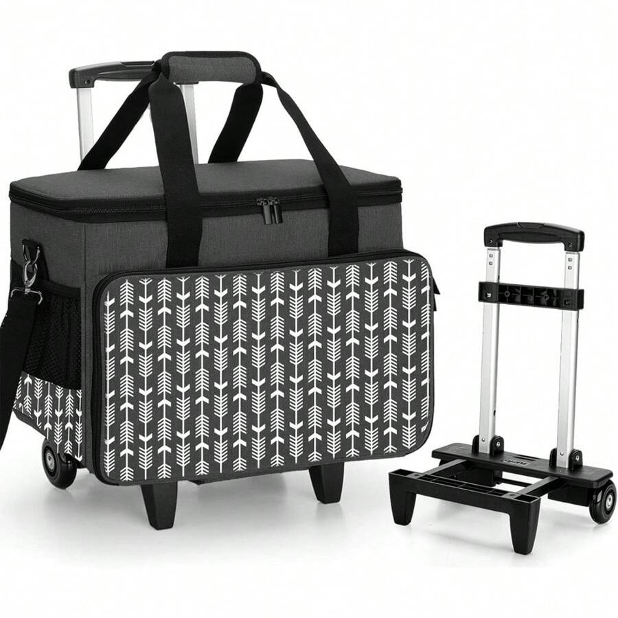 Sewing Machine Trolley Bag On Wheels, Detachable Rolling Bag With Bottom Support For Standard Sewing Machines And Accessories S Luggage S, ,School Boy Gift - Sewing Machine Trolley Bag - View 1