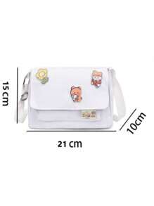 Women's Casual Waterproof Nylon Crossbody Bag With Strap E307 - 白色 - 查看 2