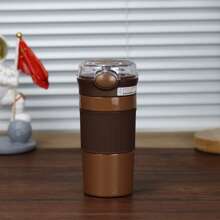 1 个定制名字咖啡杯，新款时尚便携式不锈钢双层隔热咖啡杯，带吸管、防溢盖、硅胶吸管，400 毫升/13.5 盎司，独特的个人礼品杯 - 多色 - 查看 12