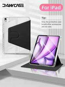 DANYCASE 360°旋转透明亚克力保护壳，兼容iPad A16（2025款）、Air 11/13英寸、M2/M3（2024/2025款）、Pro 11/13英寸、M4（2024款）、Air 5/Air 4（10.9英寸，2022款）、第九代、第八代、第七代（10.2英寸）、第五代、第六代（9.7英寸）、第十代（10.9英寸，2021款）、Pro 11/12.9英寸、Mini 6。 - 黑色 - 查看 2