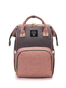 LEQUEEN 1pc Oxford Cloth Diaper Bag For Mom, Multifunctional Large Capacity Maternity Bag, Fashionable Backpack For Travel, Suitable For Storage And Use - Multicolor - View 6