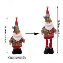 1 件圣诞娃娃圣诞老人、雪人、驯鹿弹力装饰、圣诞氛围装饰、圣诞礼物 - 彩色 - 查看 3