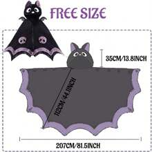 Cute Blanket Hoodie Free Size For Adults Devil Bat Hooded Blanket Soft Shera HoodieWomen Throw Cloak WVrap With Demon Wings For Men, A - 紫色 - 查看 3