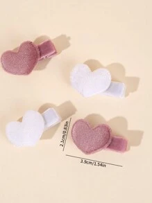Bộ 16 kẹp tóc hình trái tim nhiều màu sắc cho bé gái, kẹp tóc nhung nén cho trẻ em, phụ kiện tóc dễ thương cho trẻ mới biết đi, quà tặng mùa thu đông - Nhiều màu - Xem 8