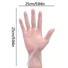 10pcs/50/100/200pcs Disposable TPE Gloves, High Elasticity And Toughness, Kitchen Hygiene Protective Work Gloves, Waterproof, Oil Resistant, And Can Come Into Contact With Food - White - View 8
