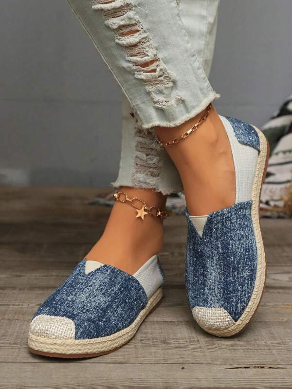Damen Fischerloafer in Große Größen, atmungsaktiv und Slip-On, flache Lässig Schuhe für den Sommer