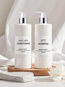 WCIC 500 مل/16.9 أونصة سائلة قابل لإعادة التعبئة موزع شامبو ومنعم مع ملصقات، زجاجة بلاستيكية بحجم 500 مل ذات كتف مسطح ودائري لغسول الجسم، مجموعة موزعات للصابون السائل والصابون المنزلي، زجاجات شامبو لغسول الجسم والزيت والصابون السائل والصابون المنزلي، ملصقات لتسمية الشامبو/المنعم/غسول الجسم ديكور حمام المنزل ديكور الخريف عودة إلى المدرسة