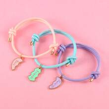 3Pcs/Set Heart-Shaped Stitching Best Friend Forever Bracelet BFF Friendship Jewelry Gifts For Girls Valentines,Mom,Mother,Mother's Day,Gift