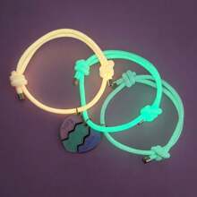 3Pcs/Set Heart-Shaped Stitching Best Friend Forever Bracelet BFF Friendship Jewelry Gifts For Girls Valentines,Mom,Mother,Mother's Day,Gift