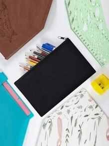 1pc Customized Women's Clutch Bag, Unique, Large Capacity, High-Quality, Fashion, Casual, Minimalist, Customized Text, Name, Blessing, Cosmetic Bag, Storage Bag - Black - View 7