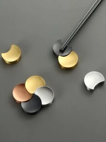 1 buah Tempat Sumpit Stainless Steel, Bentuk Bulan Emas, Cocok untuk Hotel, Restoran, dan Rumah Makan, Aksesori Peralatan Makan yang Dapat Digunakan Kembali - MultiWarna - View 8