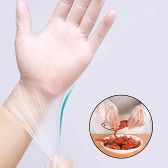 10pcs/50/100/200pcs Disposable TPE Gloves, High Elasticity And Toughness, Kitchen Hygiene Protective Work Gloves, Waterproof, Oil Resistant, And Can Come Into Contact With Food