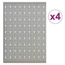 40x58cm Steel Pegboard Wall Panels, Fit 63 Inch Workbench, Pegboard For Garage Tool Storage, 4Pcs - Grey - View 2