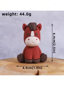 1pc Idyllic Farm Series Cake Decoration Ornament Pony Piggy Chick Duck Haystack Soft Rubber Doll Baking Cake Decoration Supplies