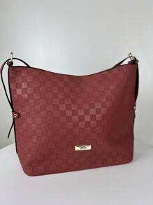 Women's Large Size Handbag Popular New Fashion Single Shoulder Crossbody Bag Ladies Magnet Closure Handbag No Zipper Black Casual . Elegant Fashion 2025 - 紅色 - 查看 1