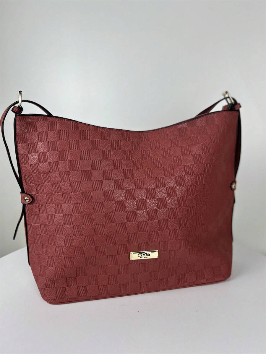 Women's Large Size Handbag Popular New Fashion Single Shoulder Crossbody Bag Ladies Magnet Closure Handbag No Zipper Black Casual . Elegant Fashion 2025 - 紅色 - 查看 1