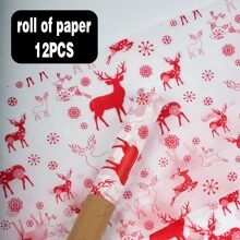TIMBLESSING 10 PIÈCES/12 PIÈCES Rouleaux de papier cadeau de Noël, papier fin sans pli, avec des designs incluant le renne, le sapin de Noël, le flocon de neige, en couleurs or et argent. Convient pour Noël, Nouvel An, Saint-Valentin, fêtes, cadeaux, décorations, etc.