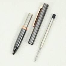 1pc Fashion Metallic Reflective Ballpoint Pen, Business Office Signature Writing Pen