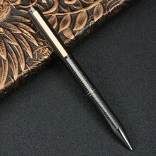 1pc Fashion Metallic Reflective Ballpoint Pen, Business Office Signature Writing Pen