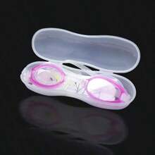 1pc Waterproof Swimming Pool Goggles Box With Earplugs Goggles Silicone Comfortable HD Unisex Swimming Integrated Diving Glasses