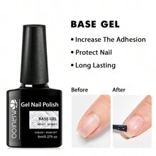 3瓶/2瓶亮面/哑光面油、底油、持久亮泽凝胶指甲油，适用于家庭美甲沙龙 - 彩色 - 查看 6