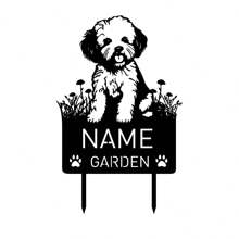 1pc Custom Belgian Malinois Metal Memorial Garden Stake Personalized Pet Grave Marker Name Sign Remembrance Stake Decor Dog Loss Christmas Gift,Custom Bichon Frise Dog Metal Memorial Garden Stake,Custom Biewer Terrier Metal Memorial Garden Stake - Black - View 12