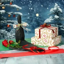 TIMBLESSING 10 PIÈCES/12 PIÈCES Rouleaux de papier cadeau de Noël, papier fin sans pli, avec des designs incluant le renne, le sapin de Noël, le flocon de neige, en couleurs or et argent. Convient pour Noël, Nouvel An, Saint-Valentin, fêtes, cadeaux, décorations, etc.